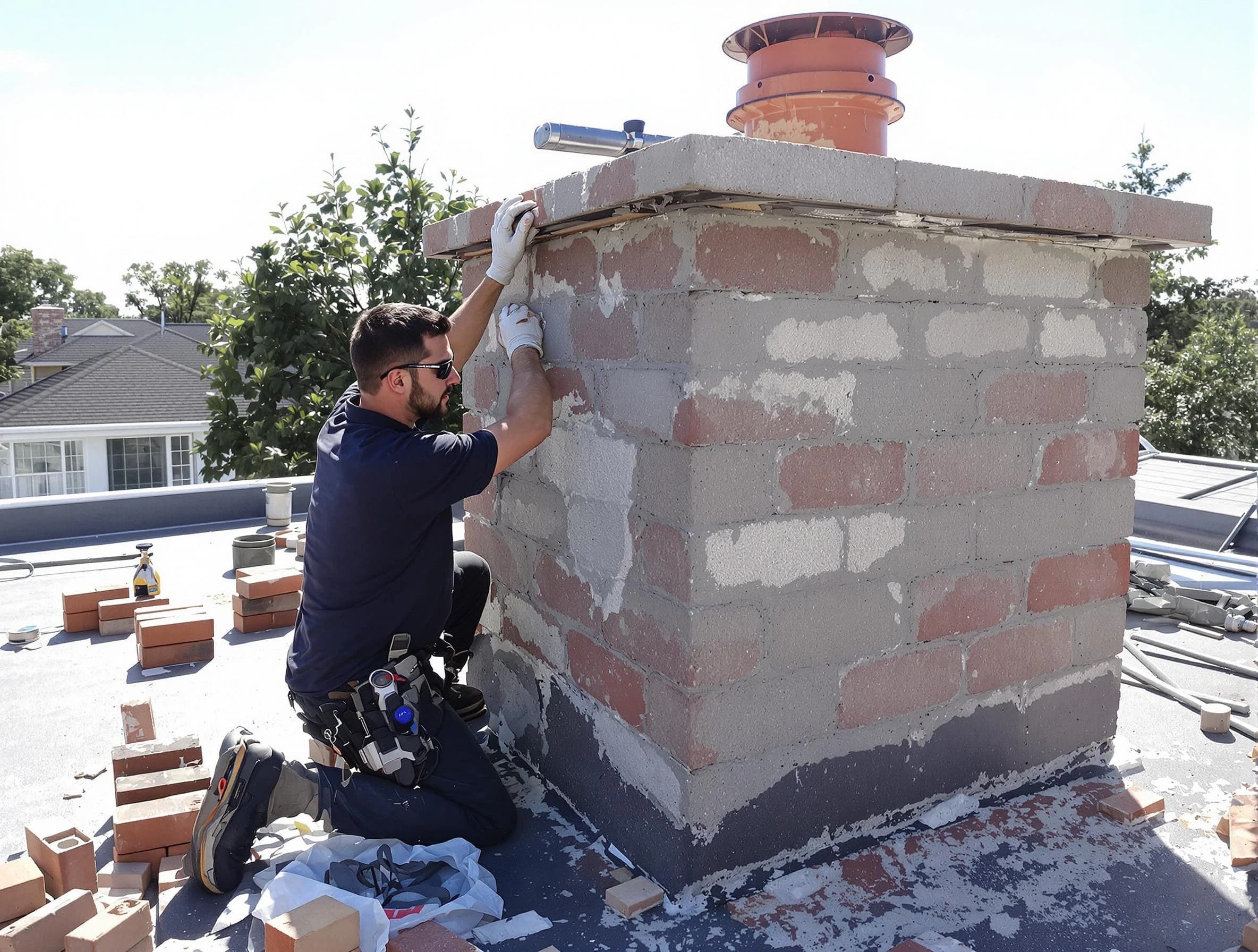 Advanced chimney repair process by Ettrick Chimney Sweep in Ettrick, VA