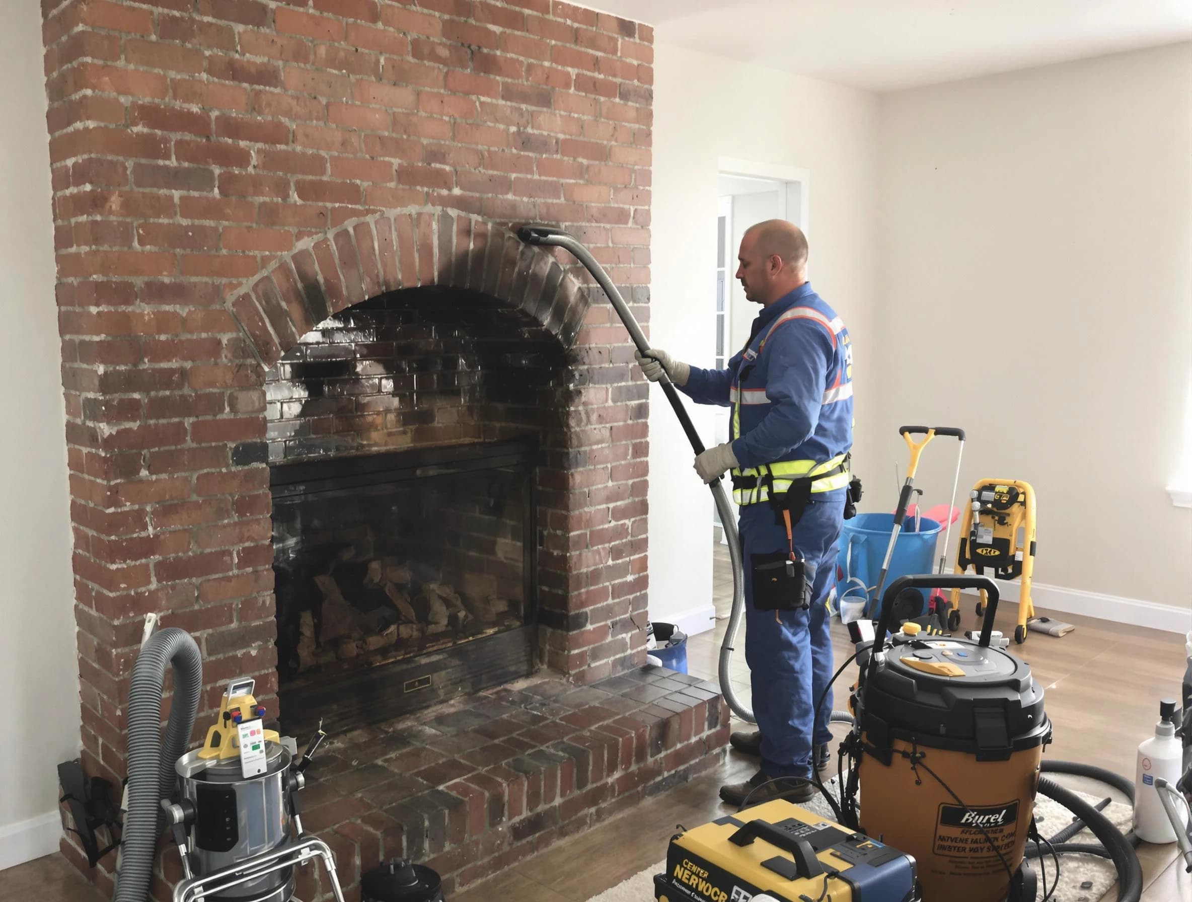 Ettrick Chimney Sweep expert performing detailed chimney sweep in Ettrick, VA