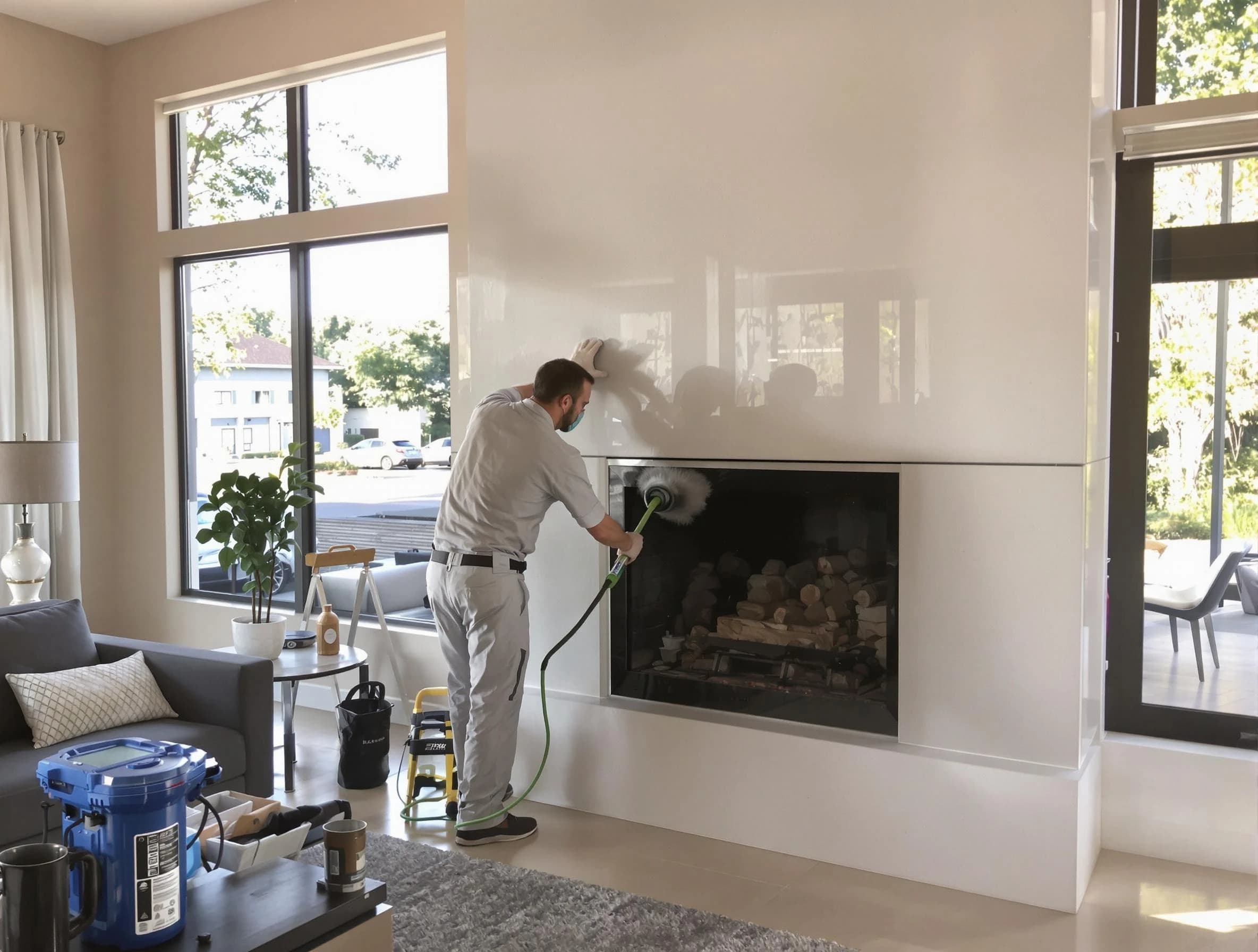 Ettrick Chimney Sweep performing thorough soot removal in Ettrick, VA