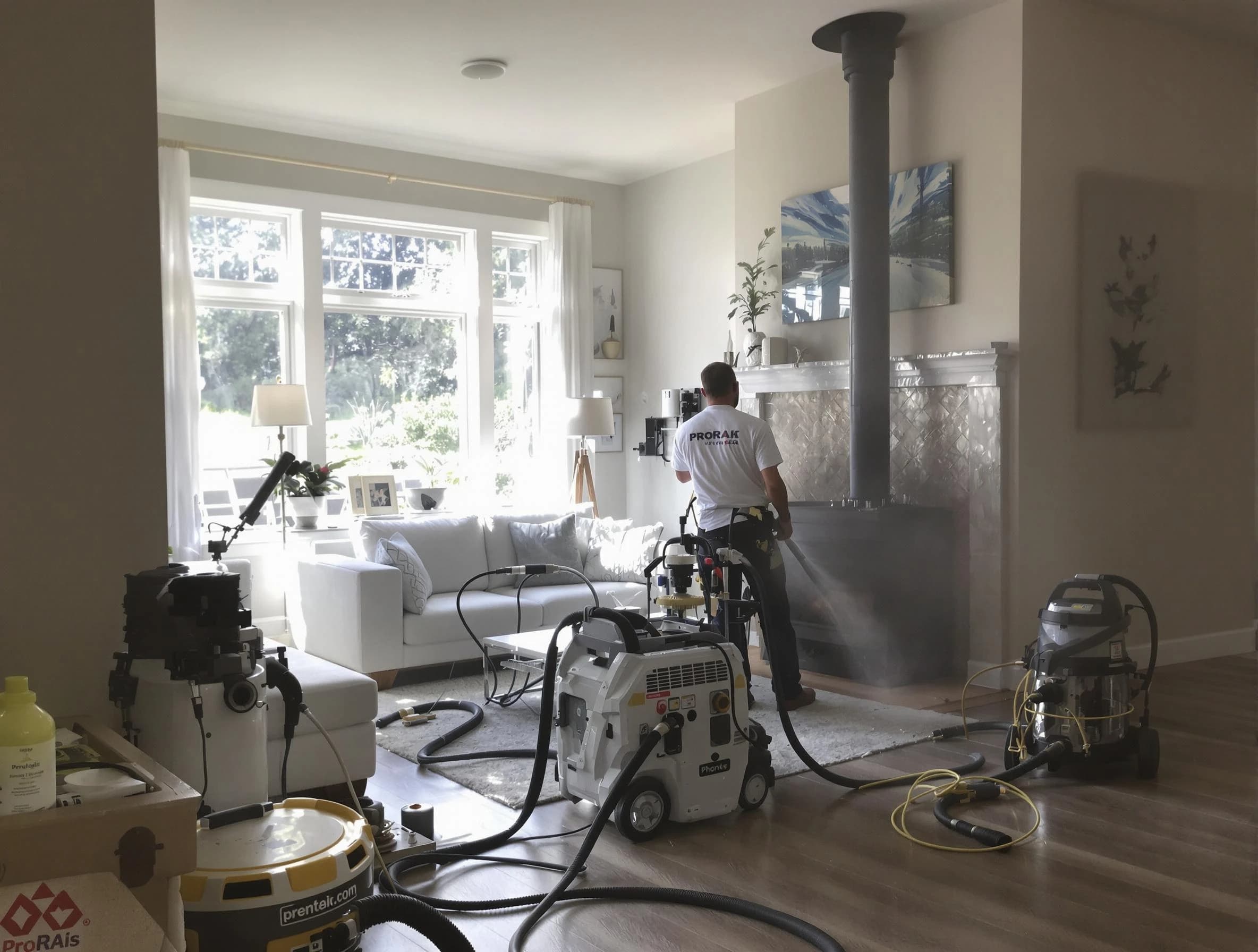 Soot removal service by Ettrick Chimney Sweep for a fireplace in Ettrick, VA