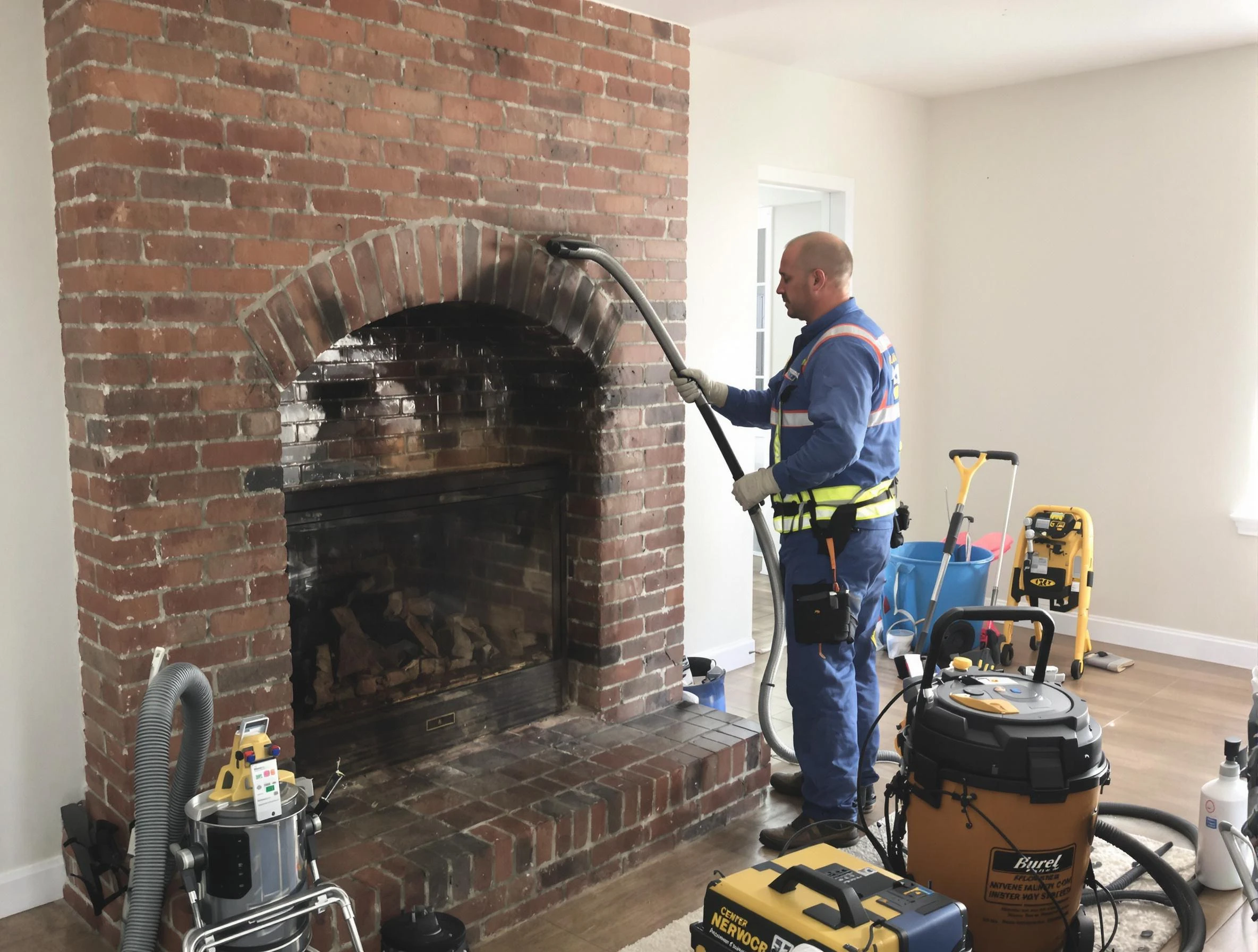 Ettrick Chimney Sweep expert performing detailed chimney sweep in Ettrick, VA