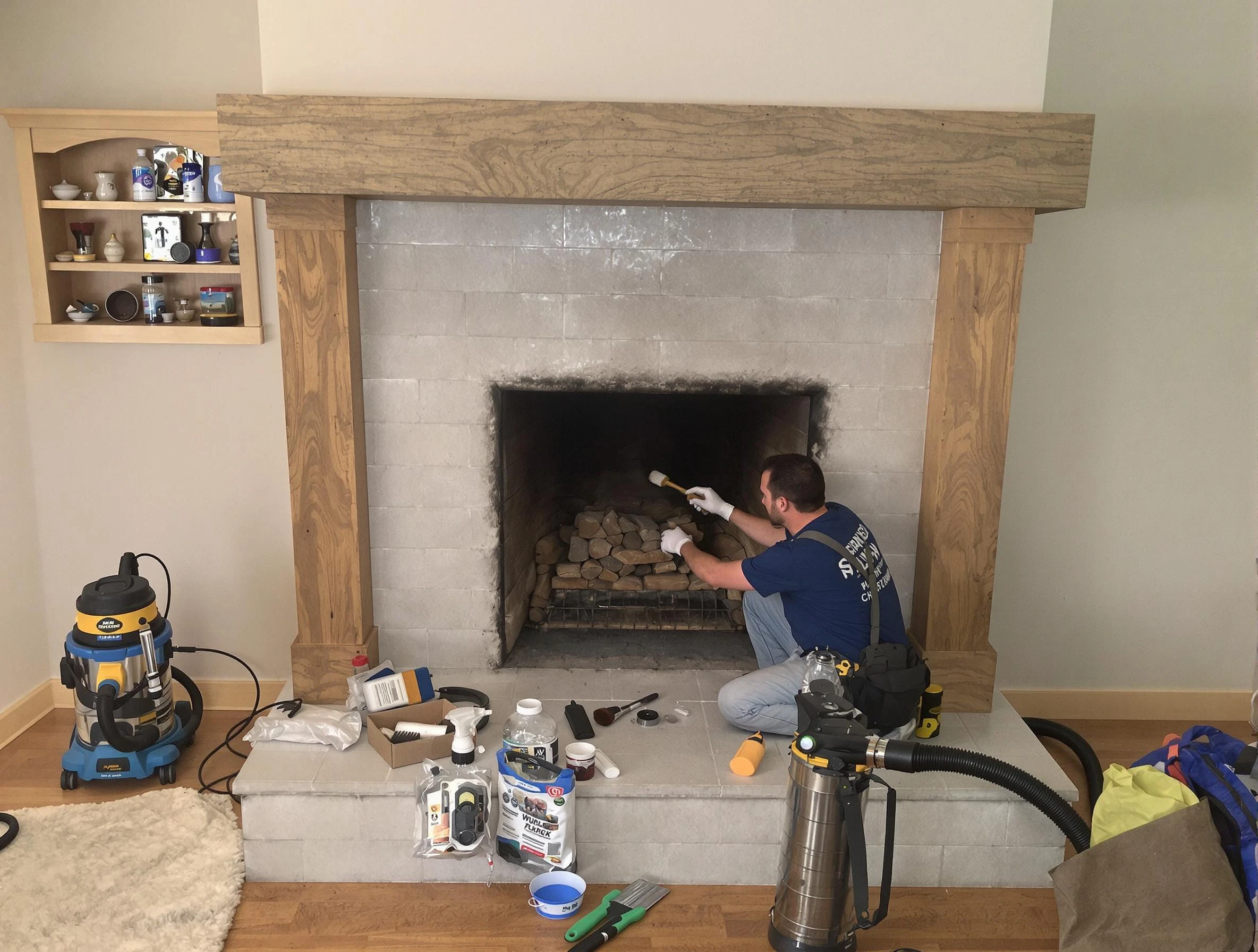 Detailed creosote removal process by Ettrick Chimney Sweep in Ettrick, VA